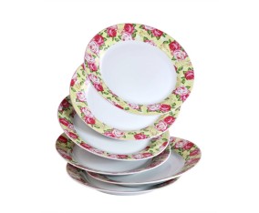 BA16 Mawar 6 Pcs Piring Makan 10.5 inch (26.6 cm)